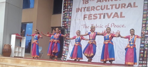 An Indian cultural display by some of the schoolchildren