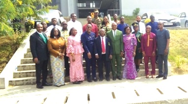The dignitaries after the session