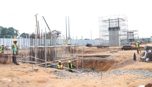 Work ongoing on the Ofankor-Nsawam road project