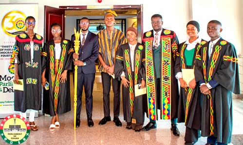 The “Speaker” and marshalls of the Youth and Student Parliament