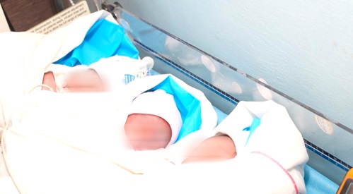 These babies were born to an elderly woman at the centre through IVF