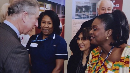 In 2006, Amankwaah met the then Prince Charles as he helped open one of Central Middlesex Hospital's theatres