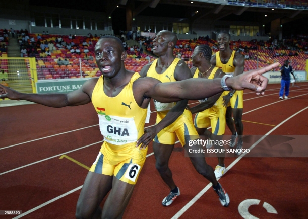 Team Ghana celebrating