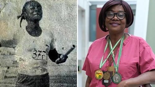 Once a top-class sprinter for Ghana, Rose Amankwaah is on the verge of retirement from her job in Britain's NHS