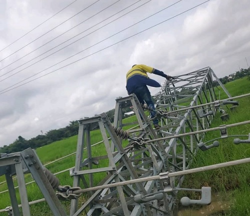 At least eight high-tension towers collapsed due to unidentified individuals tampering with them
