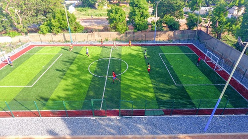 Football astro turf pitch