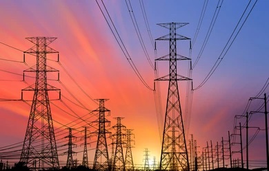 High tension pylons 