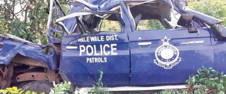 File Photo: Police car involved in an accident 