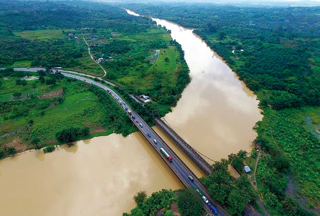 The vast expanse of the Pra River has been polluted as a result of galamsey activities