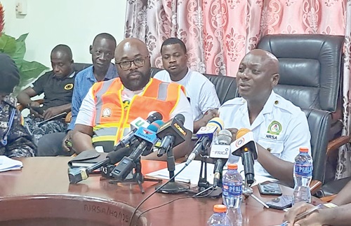 David Osafo-Adonteng, Director-General of the NRSA, addressing the press conference