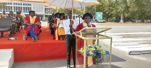 Dr Jethro W. Brooks Jr, acting Vice-Chancellor of the Regional Maritime University, addressing the gathering