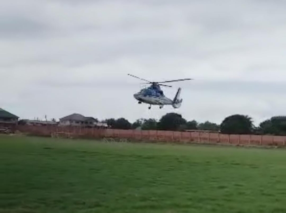 VIDEO: See the moment a VRA helicopter made an emergency landing on Hearts pitch