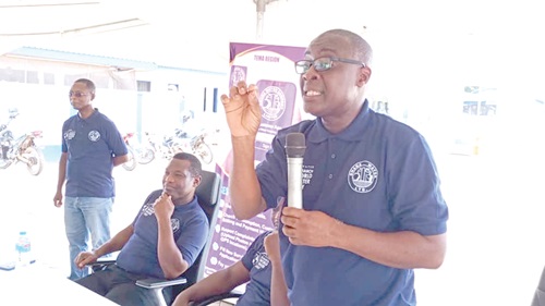 Amidu Musah, Tema Regional Chief Manager, Ghana Water Company Ltd, speaking at the World Water Day event in Tema