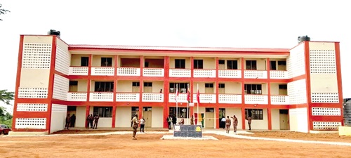 The front view of the Duayaw Nkwanta Fire Academy and Training School Administration block
