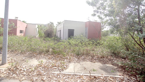  Some of the abandoned buildings at Saglemi affordable housing site. Picture: Caleb Vanderpuye 
