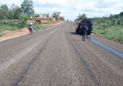 The newly tarred Oda bypass road