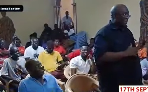 "We are all one people" - Joe Ghartey says as he leads Charles Bissue to Kojokrom Palace