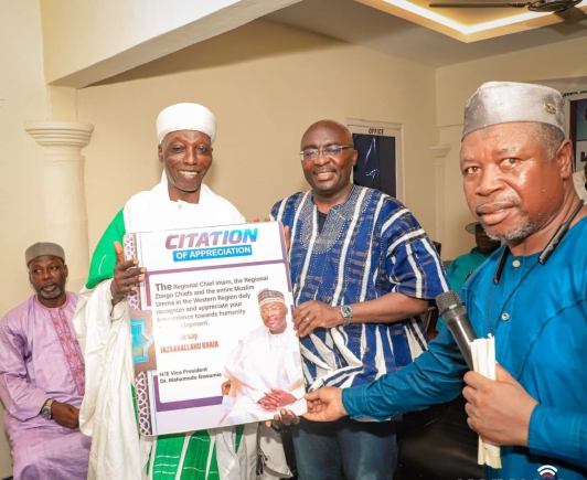 Western Regional Zongo Community honours Dr. Bawumia for his benevolence and quest for development