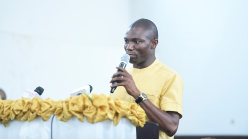  Dr Dominic Eduah,  Executive Director of the GNPC Foundation, speaking at the graduation ceremony in Accra last Friday