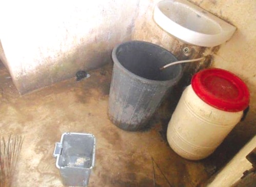A washroom in one of the basic schools in Cape Coast