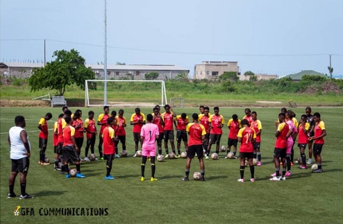Coaches and some of the players during the screening process