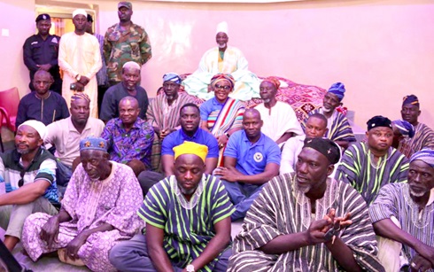 Officials of the Ministry of National Security with Ya-Na
