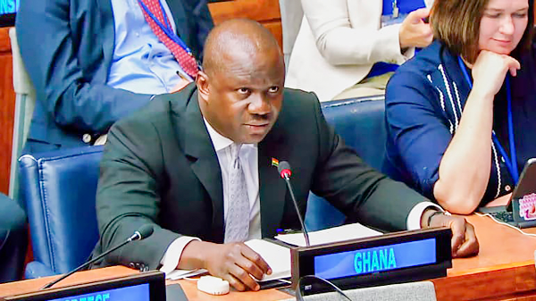 Samuel Jinapor addressing the conference