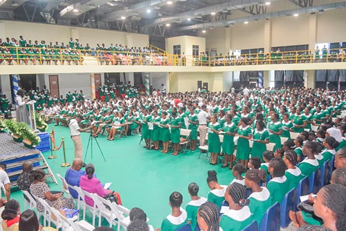 A section of the matriculants taking their oath