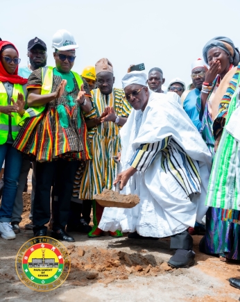 Speaker Bagbin cuts sod for Wa Naa Palace Meeting Hall