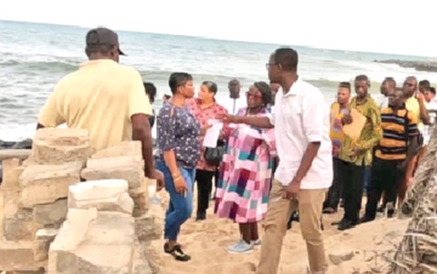Members of the Parliamentary Select Committee on Works and Housing touring the coastal communities