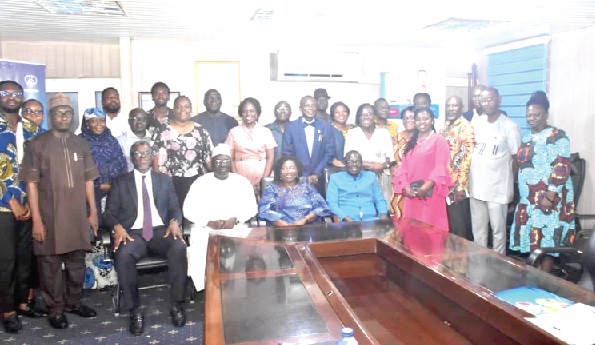 Ghana's Pharmacy Council Management and Staff with the delegation from the Pharmacy Council of Nigeria after the meeting