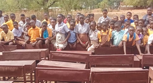  Some of the desks that were presented to Duu Basic School 