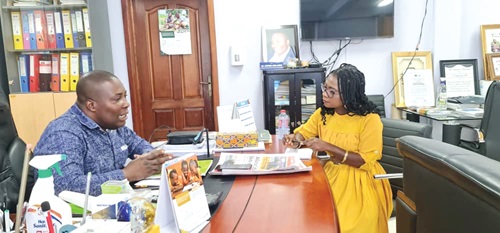 Dr Stephen Ayisi Addo, Programme Manager of the National STIs, AIDS Control Programme, speaking to Daily Graphic's Augustina Tawiah