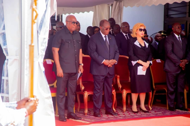 Mahama at former Ivorian President Konan Bedie's memorial mass
