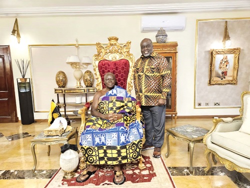 Otumfuo Osei Tutu II and Kofi Adomakoh, MD, GCB Bank PLC