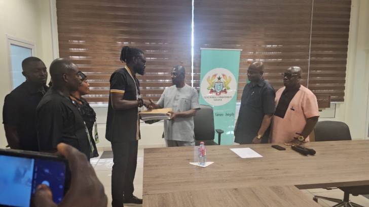 The Electoral Commission has since received the nomination forms from Philip Appiah Kubi popularly known as "Roman Fada" as the presidential candidate replacement for Akua Donkor.