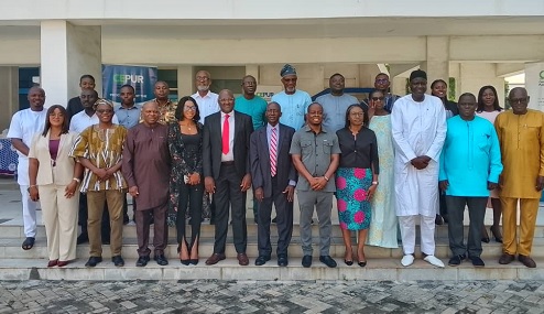 The Gambian delegation and officials of Public Utilities and Regulatory Commission at the opening of the capacity building training at GIMPA