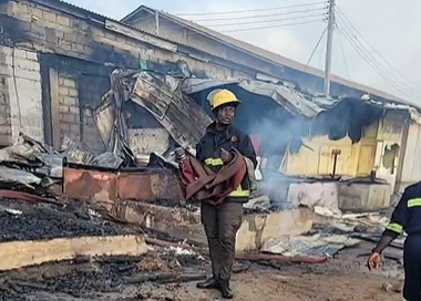VIDEO: Fire destroys wooden structures at Odawna