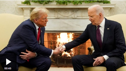 Trump jokes he might run in 2028 before meeting Biden 