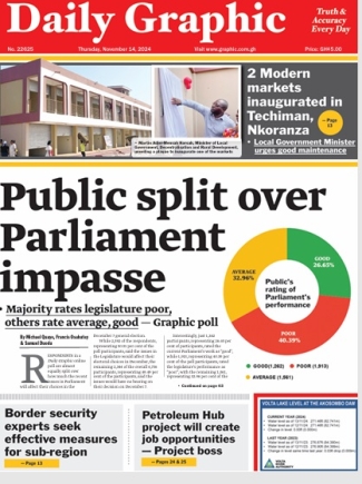 Public split over Parliament impasse: Majority rates legislature poor, others rate average, good - Graphic poll
