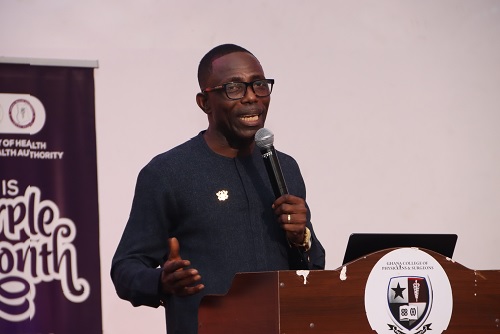 Prof. Joseph Osafo, Director, Centre for Aging Studies, University of Ghana, delivering his lecture. Picture: ELVIS NII NOI DOWUONA 