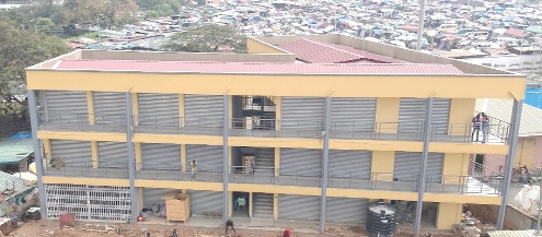 The completed stores at Tema Station 