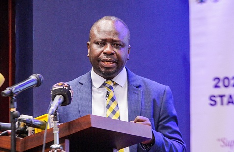 Prof. Samuel Kobina Annim (inset), Government Statistician, addressing the participants. Pictures: CALEB VANDERPUYE  