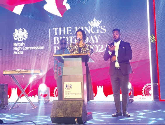 Harriet Thompson, British High Commissioner to Ghana, addressing participants