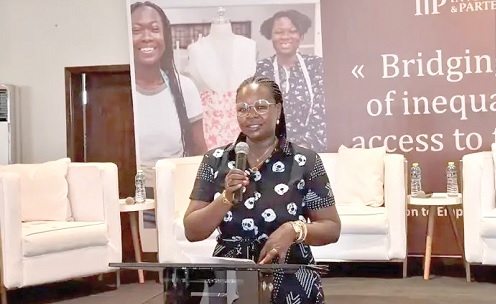 Koumba Anouma, Programme Director, IP2E, speaking at the event