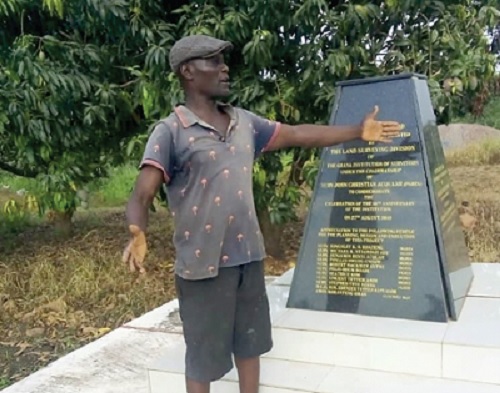 Thomas Katako, the caretaker, speaking to the Daily Graphic at the facility during the visit