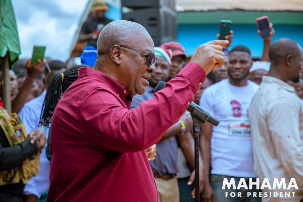 Former president John Mahama addressing the gathering