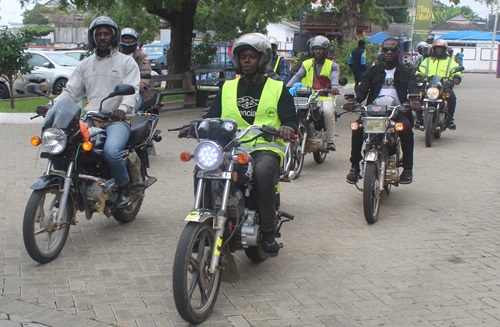 Some Okada riders at  work