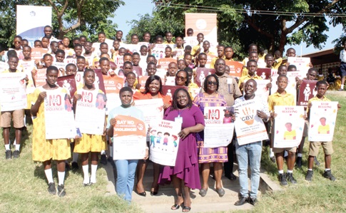  Students and teachers from St Augustine R/C Basic School 