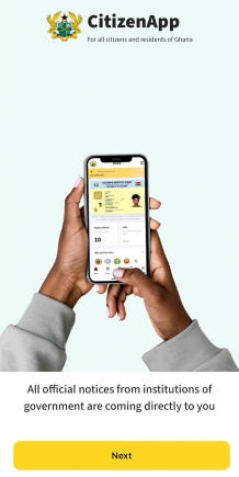  Vice-President Dr Mahamudu Bawumia (left) speaking during the launch of the CitizenApp in Accra. Picture: SAMUEL TEI ADANO